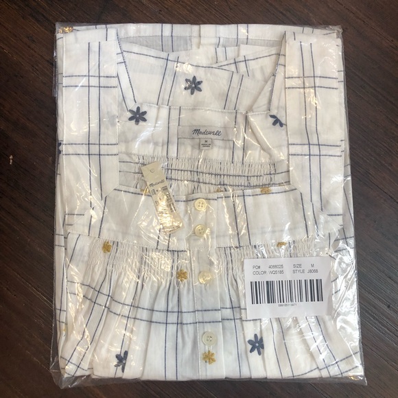 Madewell White Peasant Top Size Medium - Picture 8 of 8